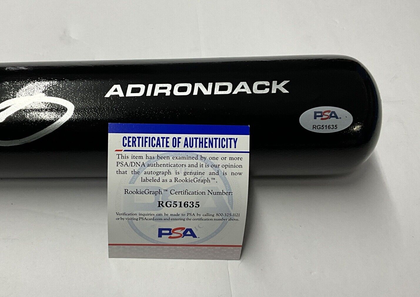 DIEGO CARTAYA DODGERS PROSPECT SIGNED RAWLINGS FULL SIZE BAT PSA ITP RG51635