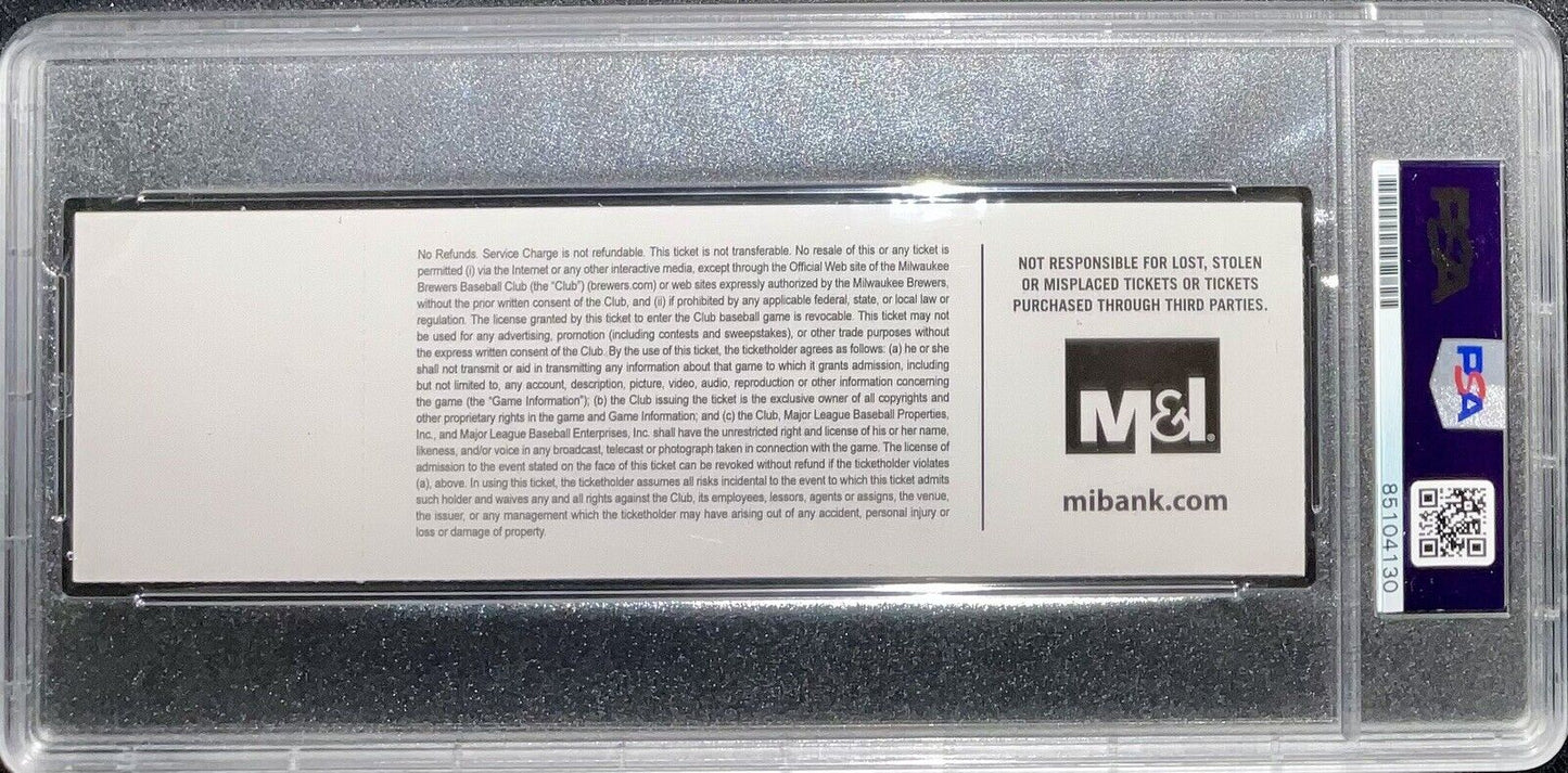 JD MARTINEZ SIGNED MLB DEBUT & 1ST HIT FULL TICKET PSA GEM MT 10 AUTO 85104130
