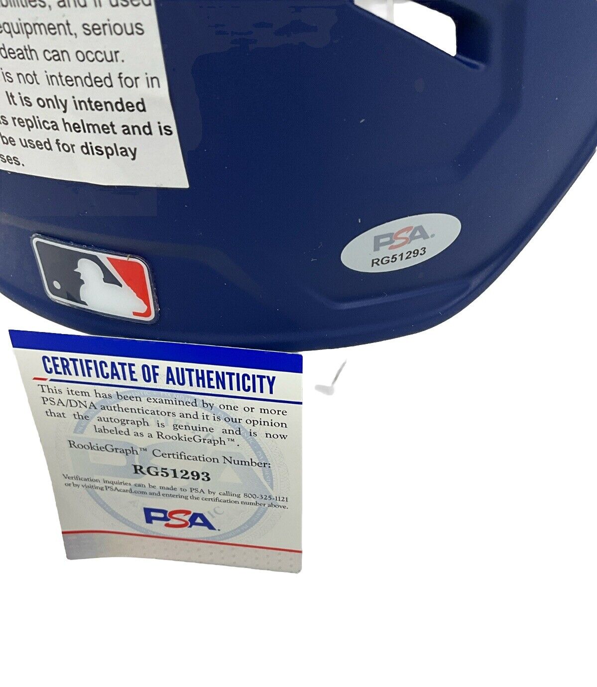 JAMES OUTMAN SIGNED DODGERS FULL SIZE HELMET "MLB DEBUT, 1ST HR" PSA RG51293