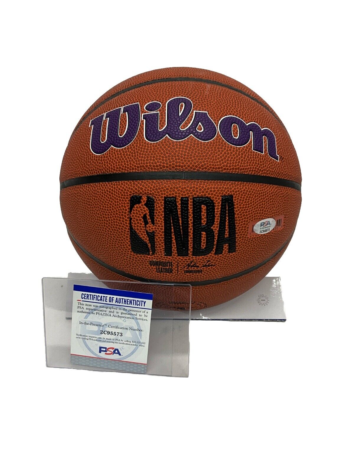 MAX CHRISTIE SIGNED LOS ANGELES LAKERS WILSON LOGO BASKETBALL PSA 2C95573