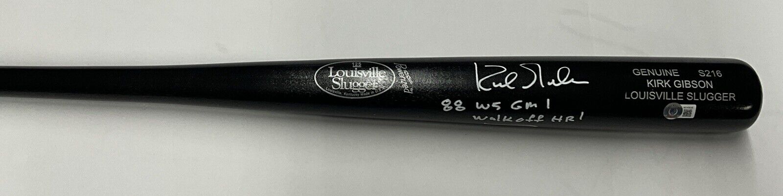 KIRK GIBSON DODGERS SIGNED LOUISVILLE SLUGGER BAT "88 WS WALK OFF HR BAS W140636