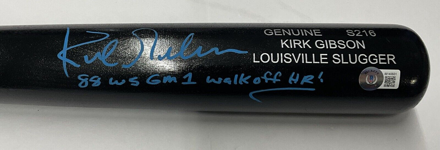 KIRK GIBSON DODGERS SIGNED LOUISVILLE SLUGGER BAT "88 WS WALK OFF HR BAS W140601