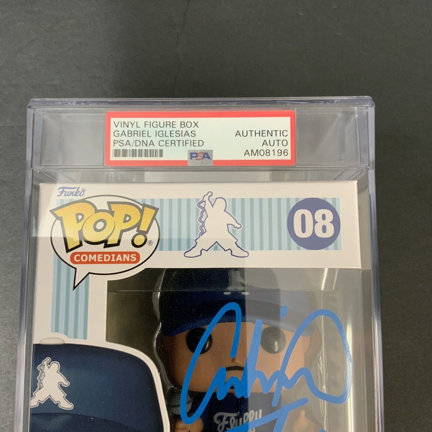 GABRIEL IGLESIAS SIGNED "STADIUM FLUFFY" FUNKO POP 08 PSA ENCAPSULATED AM08196