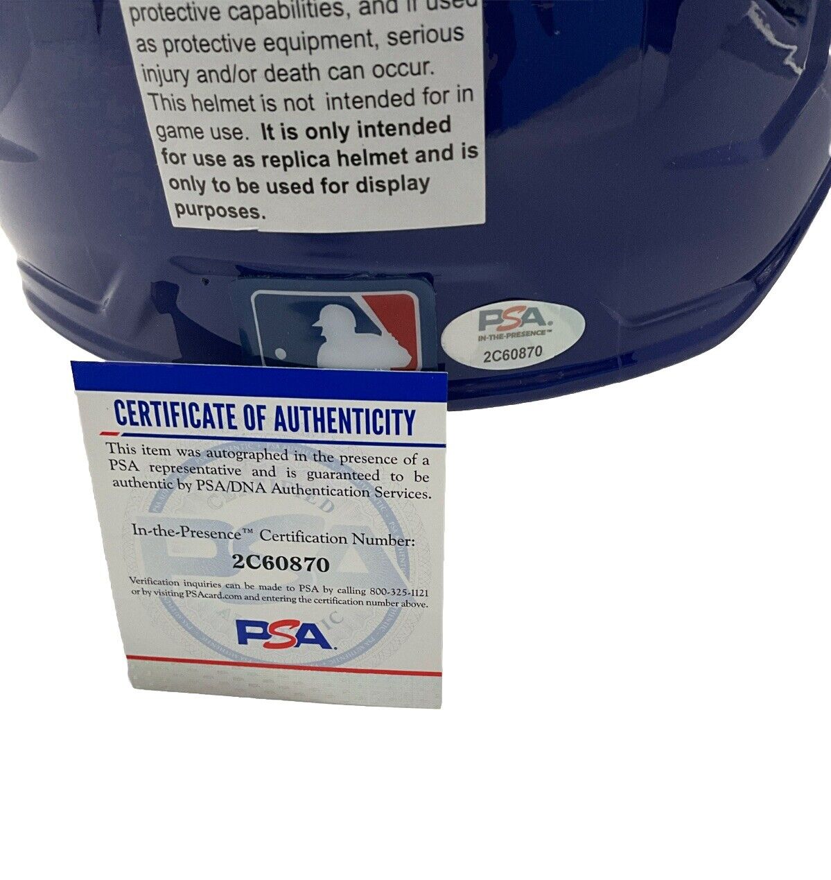 STEVE GARVEY SIGNED DODGERS FULL SIZE REPLICA HELMET 8 INSCRIPTIONS PSA 2C60870