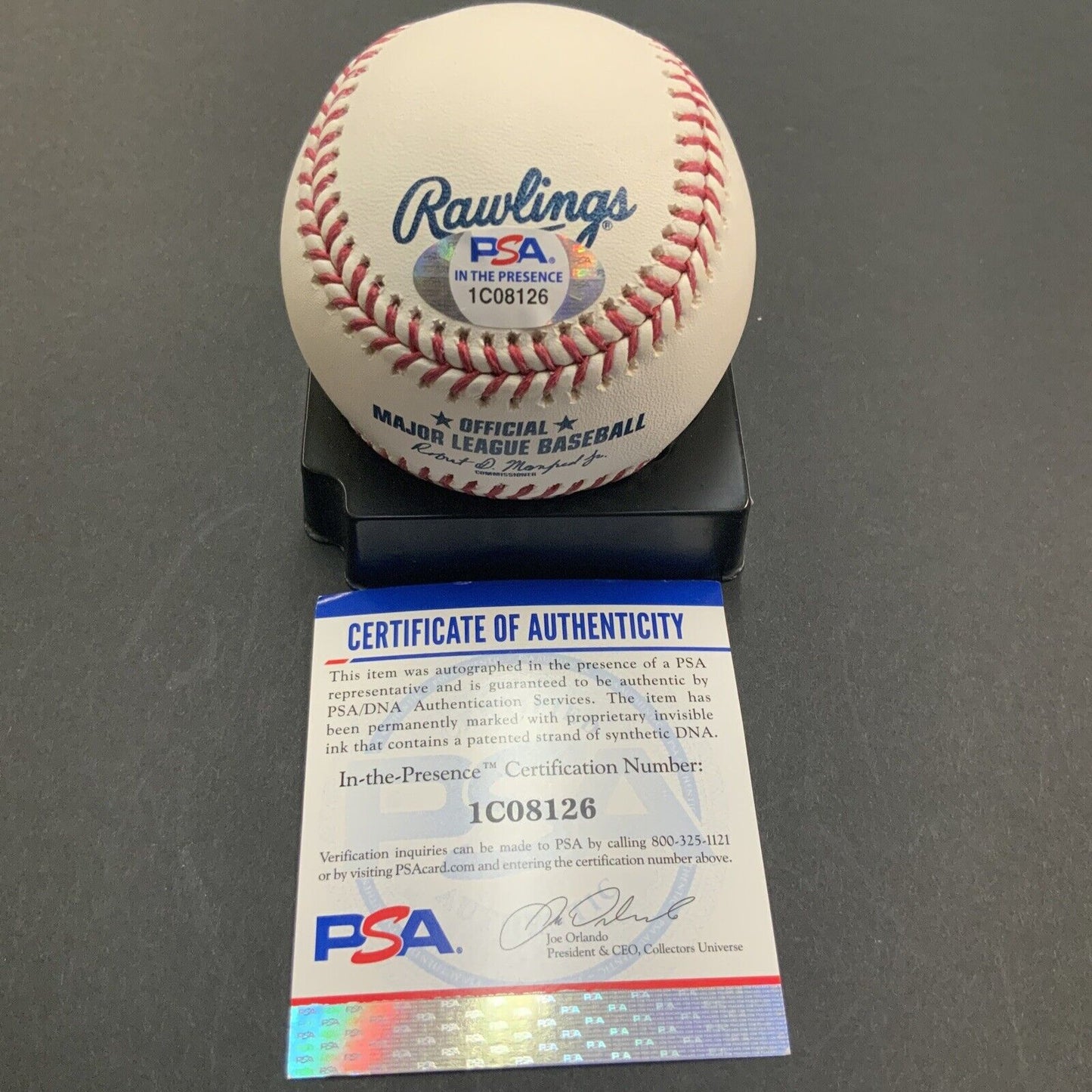 CHRIS TAYLOR DODGERS 2020 WS CHAMPION SIGNED BASEBALL "MLB DEBUT 7/24/14" PSA