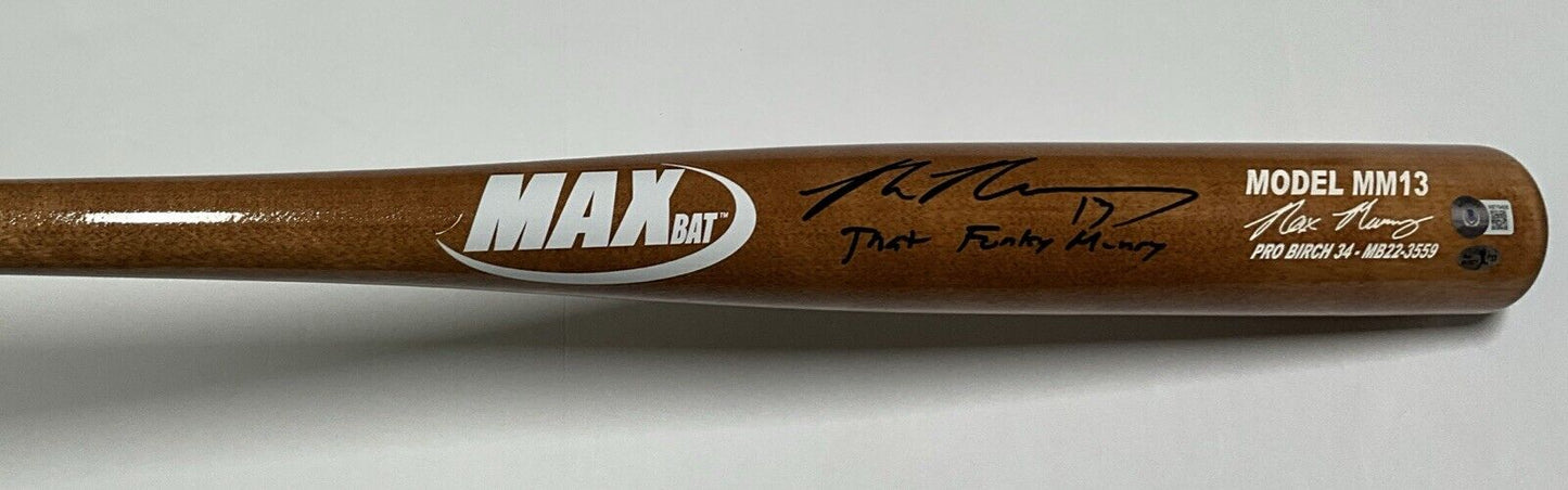 MAX MUNCY DODGERS SIGNED GOLD MAXBAT MODEL BAT "THAT FUNKY MUNCY" BAS WZ79426