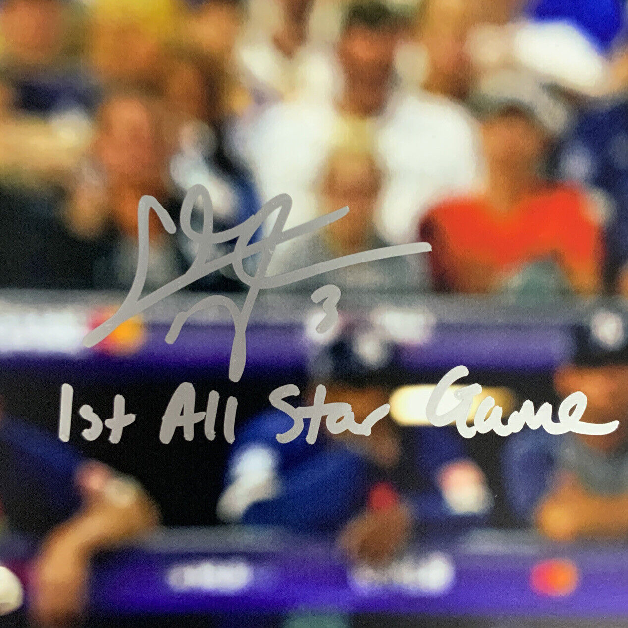 CHRIS TAYLOR DODGERS SIGNED 16X20 2021 ASG PHOTO " 1ST ALL STAR GAME" PSA ITP