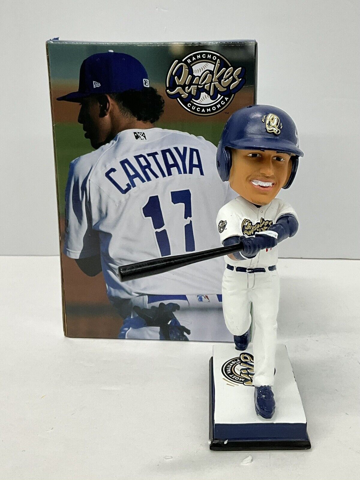 DIEGO CARTAYA DODGERS PROSPECT SIGNED CUCAMONGA QUAKES BOBBLEHEAD BAS BH019373