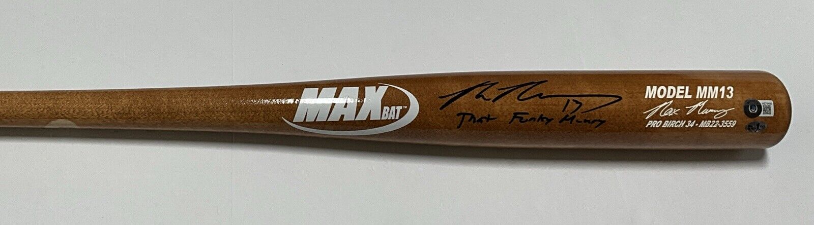 MAX MUNCY DODGERS SIGNED GOLD MAXBAT MODEL BAT "THAT FUNKY MUNCY" BAS WZ79426