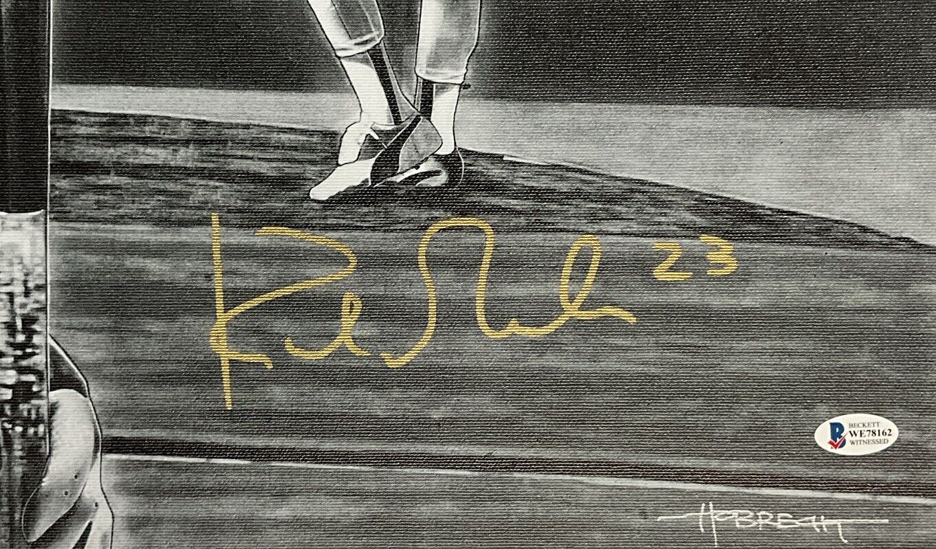 KIRK GIBSON SIGNED 22X24 LIMITED ART PRINT CANVAS "88 WS WALKOFF HR" BAS WE78162