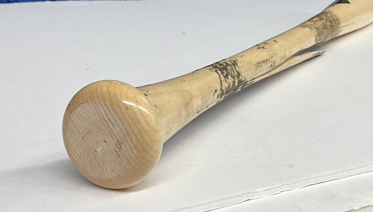 DJ PETERS DODGERS TIGERS FULL NAME SIGNED GAME USED OLD HICKORY BAT PSA RG29235