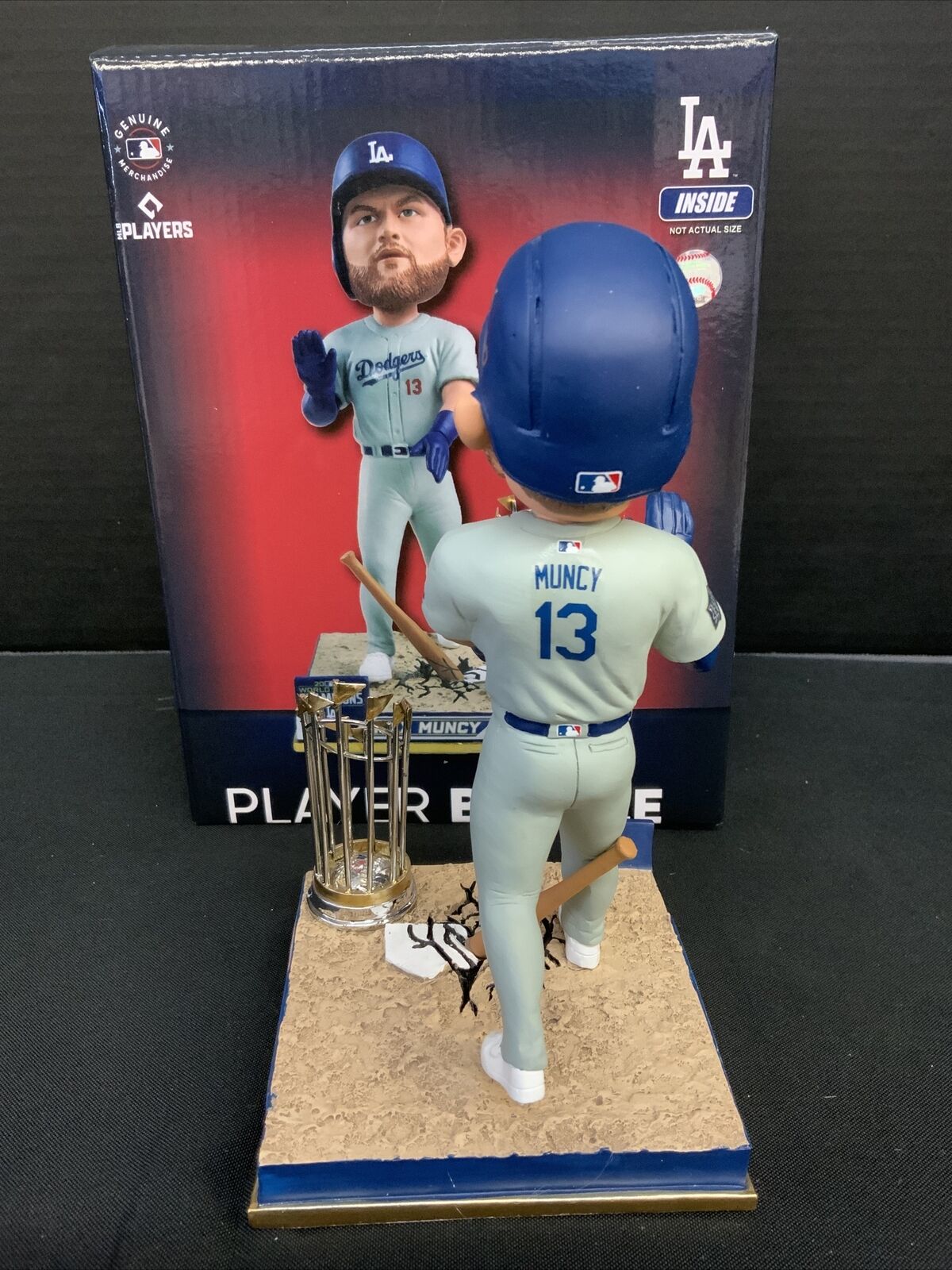 MAX MUNCY DODGERS SIGNED FOCO CHAMPIONSHIP BOBBLEHEAD "GAME 5 BOMB" PSA 1C01941