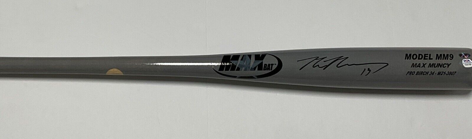 MAX MUNCY DODGERS WS CHAMPION SIGNED MAXBAT MM9 GAME MODEL BAT PSA 1C01755