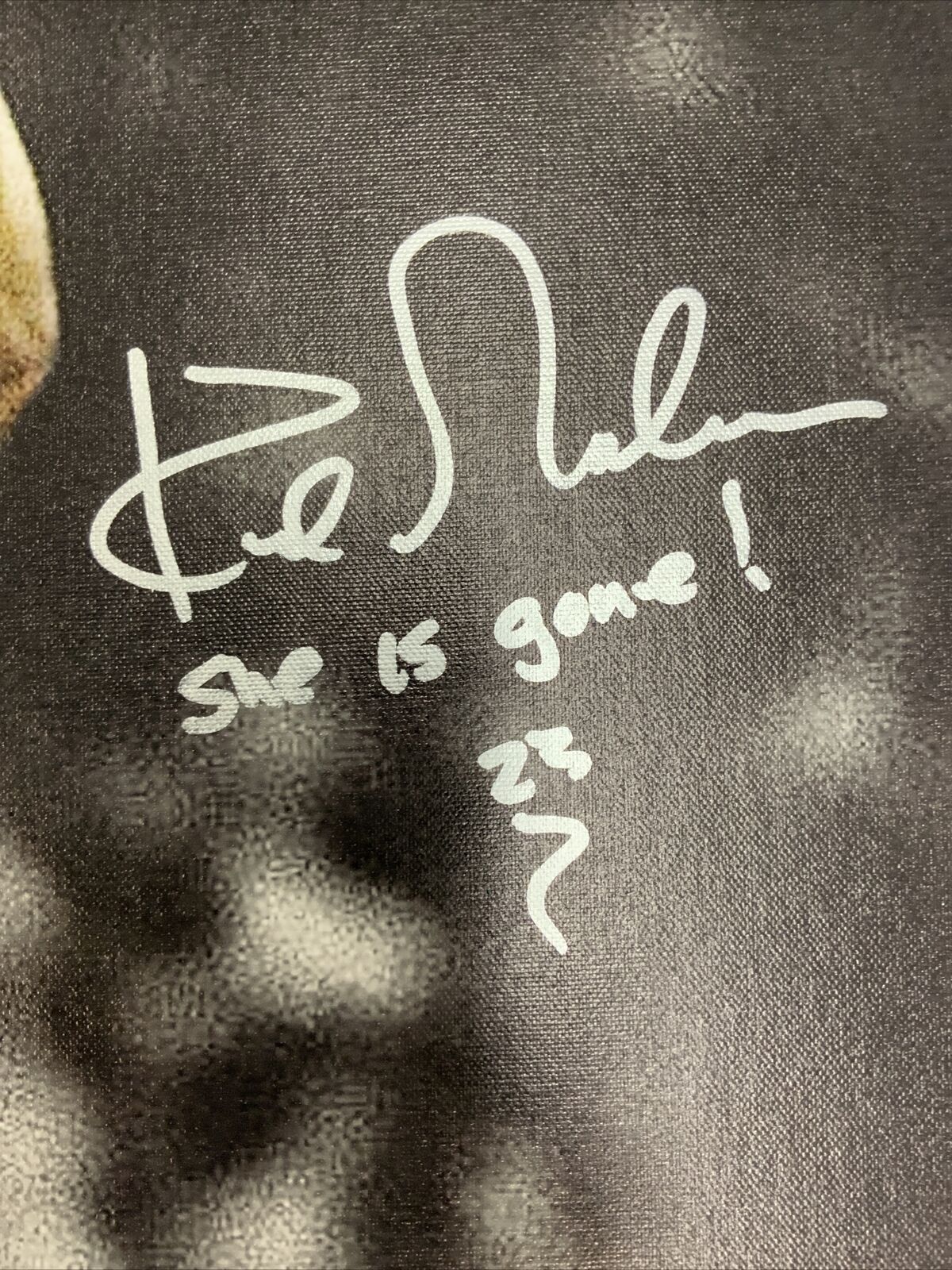 KIRK GIBSON DODGERS SIGNED 22X32 CANVAS "SHE IS GONE" INSCRIPTION PSA AI33526