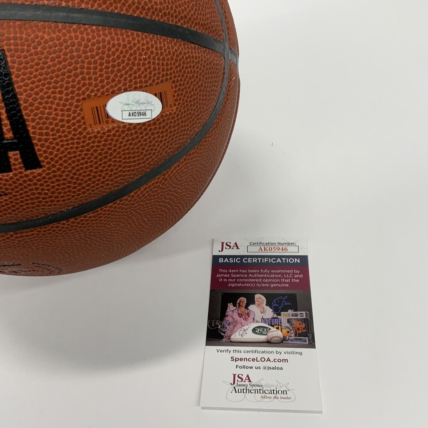 AUSTIN REAVES SIGNED WILSON LAKERS LOGO BASKETBALL "AR15" INSCRIPT JSA AK05946