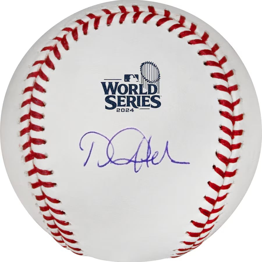 DANIEL HUDSON DODGERS SIGNED 2024 WORLD SERIES BASEBALL PRE-SALE PSA