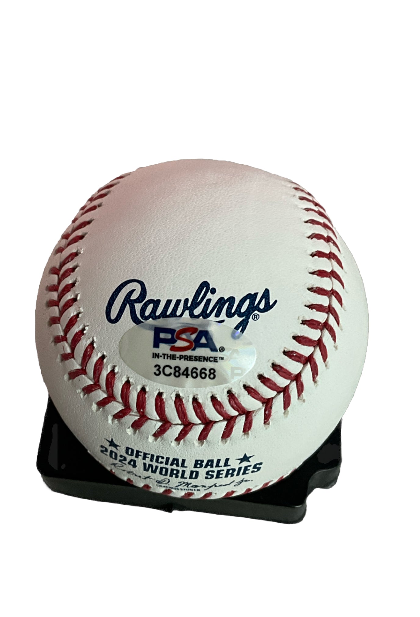 BRUSDAR GRATEROL SIGNED 2024 WORLD SERIES BASEBALL "2024 WS CHAMPS" PSA