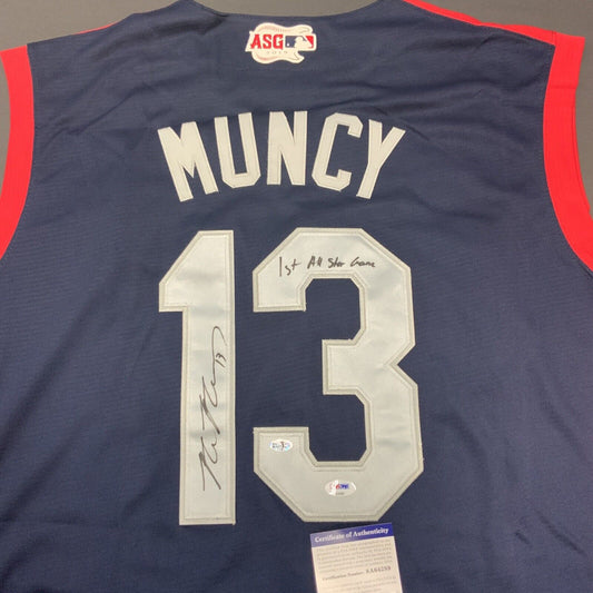 DODGERS MAX MUNCY SIGNED 2019 ALL STAR GAME JERSEY PSA 1ST ALL STAR GAME 8A64289