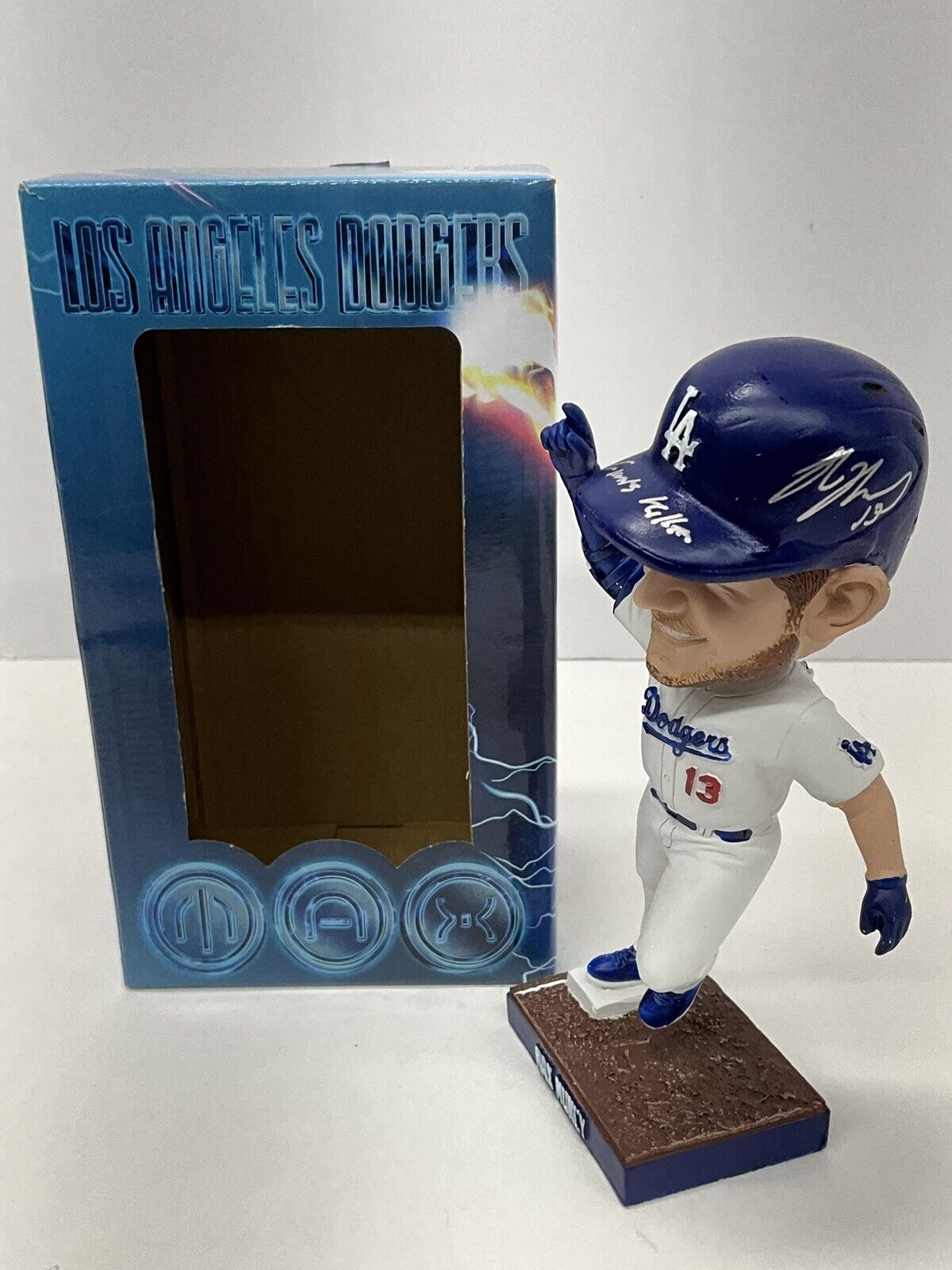 MAX MUNCY SIGNED DODGERS 2023 SGA BOBBLEHEAD "GIANT KILLER" INSCRIPT PSA 2C82063