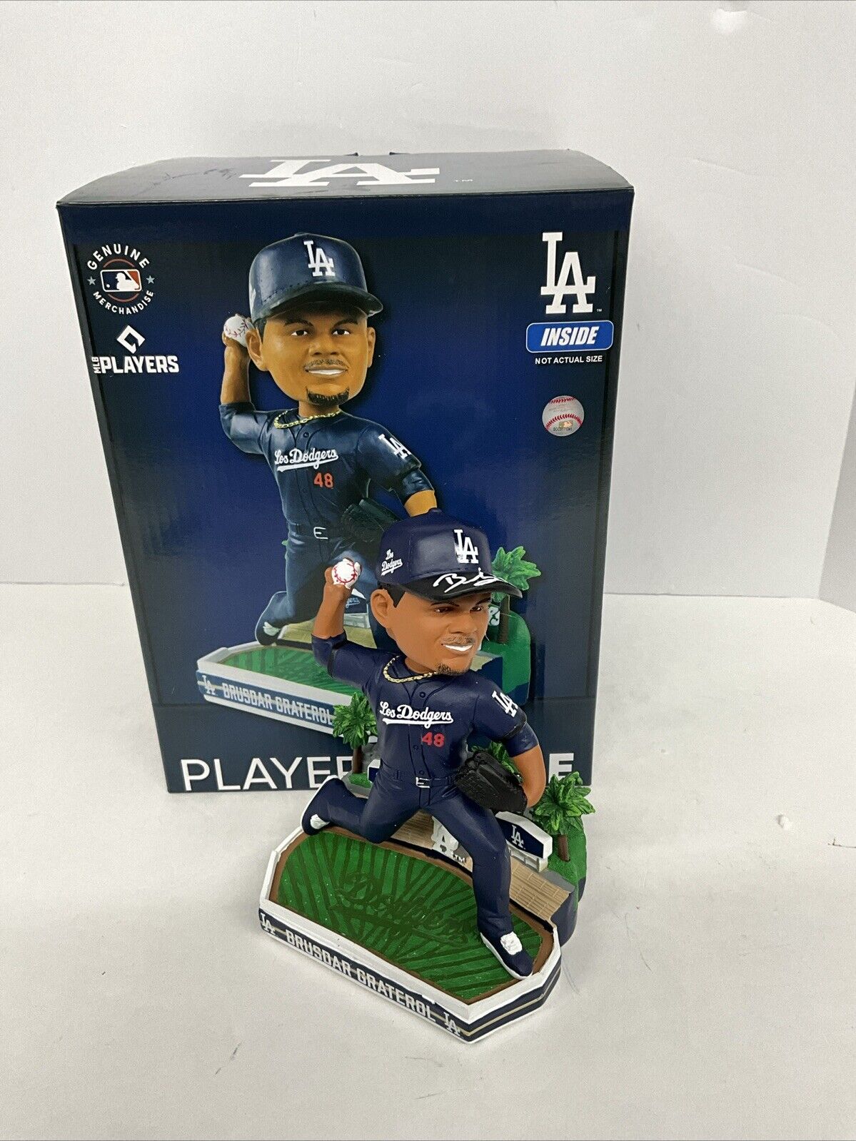 BRUSDAR GRATEROL SIGNED DODGERS FOCO CITY CONNECT BOBBLEHEAD BAZOOKA PSA 3C24585