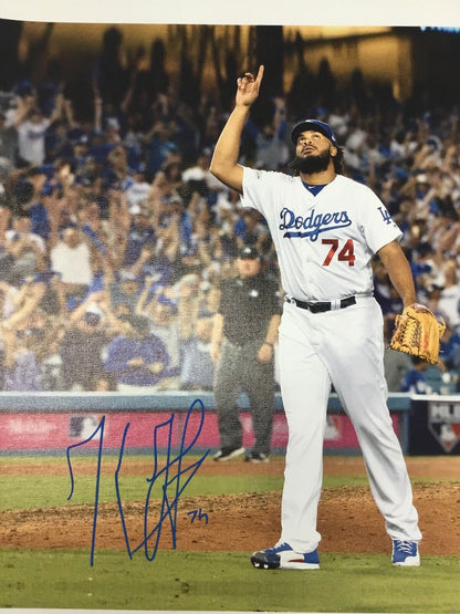 KENLEY JANSEN DODGERS ALL TIME SAVES LEADER SIGNED 18X22 CANVAS PRINT PSA 3571