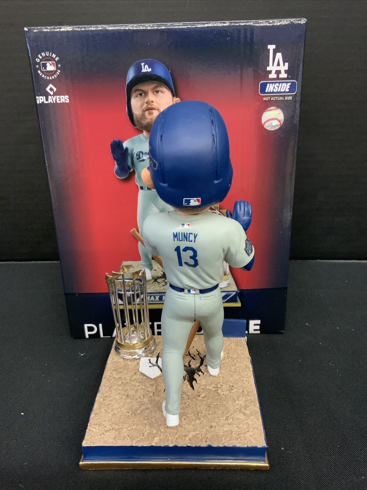 MAX MUNCY DODGERS SIGNED FOCO CHAMPIONSHIP BOBBLEHEAD PSA 1C01933