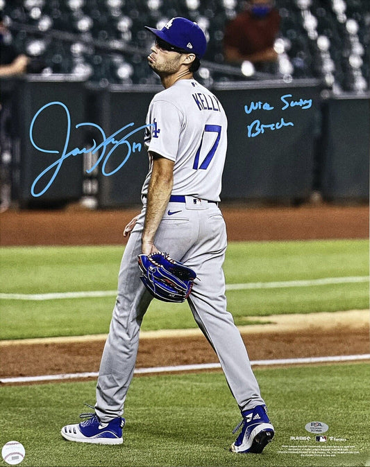 JOE KELLY SIGNED 16X20 POUTY FACE VS CARLOS CORREA PHOTO NICE SWING BITCH" B PSA