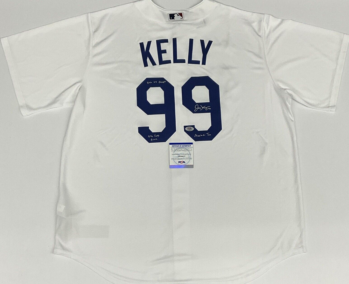 JOE KELLY SIGNED JERSEY "2020 CHAMPS NICE SWING BITCH MARIACHI JOE" PSA 2C88977