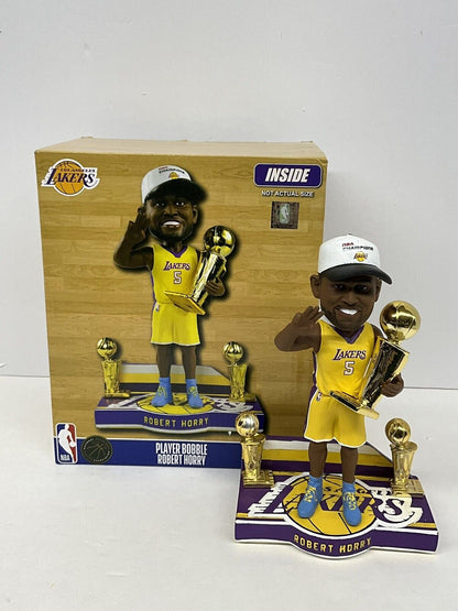 ROBERT HORRY SIGNED LAKERS 3X CHAMPION LIMITED #/216 FOCO BOBBLEHEAD BAS W128260