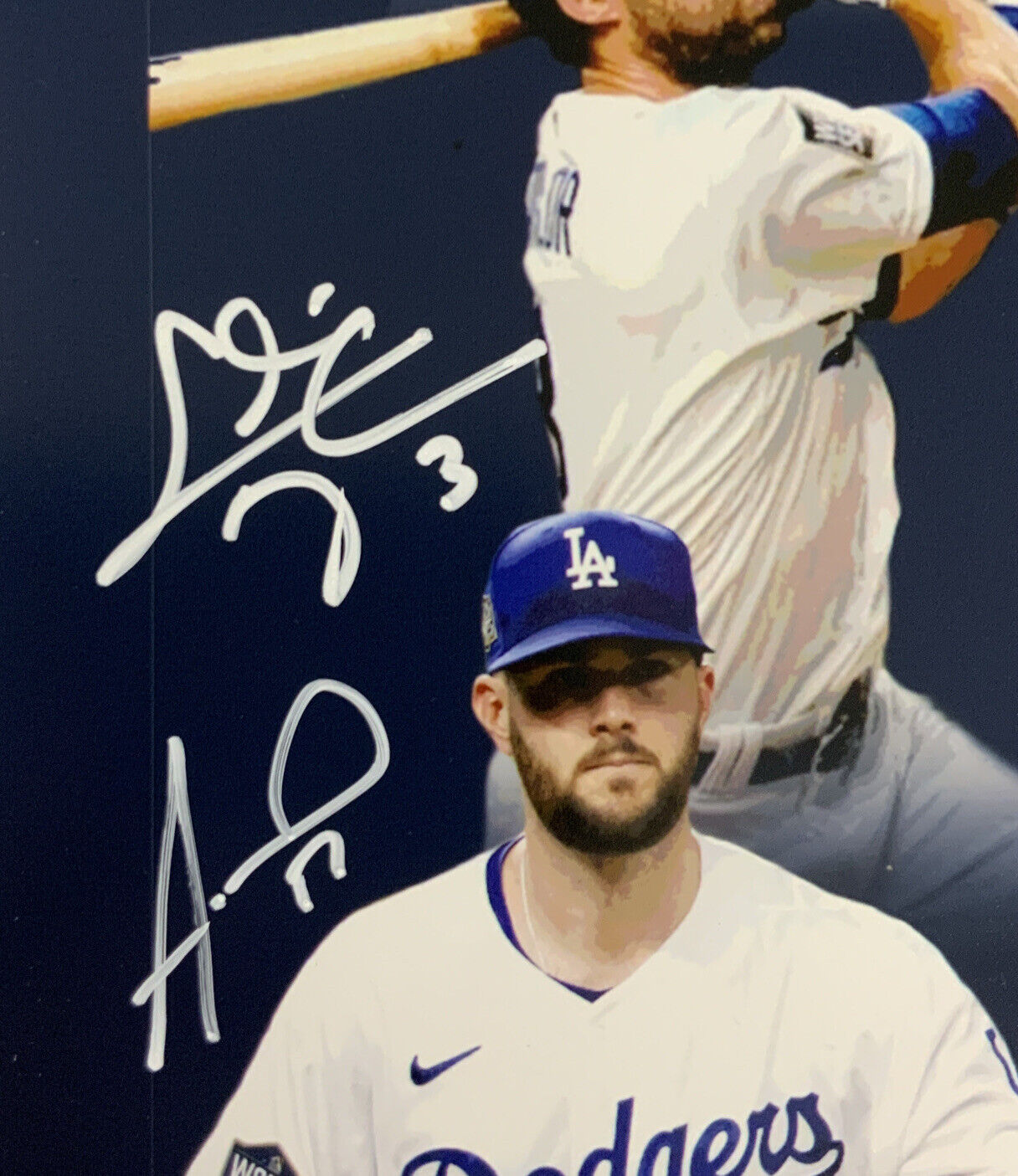 16/20 DODGERS 2020 WORLD SERIES 16X20 PHOTO WITH 10 AUTOGRAPHS MUNCY TAYLOR PSA