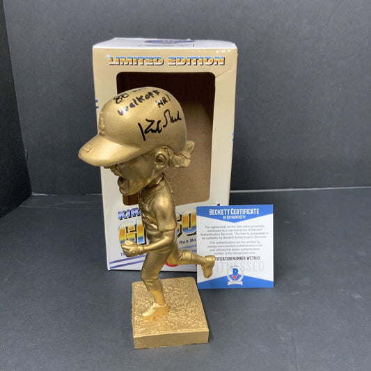 DODGERS KIRK GIBSON SIGNED LE GOLD BOBBLEHEAD "88 WS WALKOFF HR" INS BAS WE78113