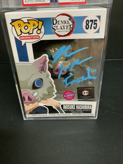 BRYCE PAPENBROOK SIGNED INOSUKE HASHIBIRA FLOCKED FUNKO POP GEM MT 10 PSA SLAB