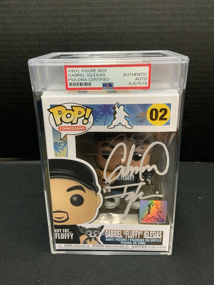 GABRIEL IGLESIAS SIGNED "FLUFFY" FUNKO POP #02 PSA SLABBED AJ07579