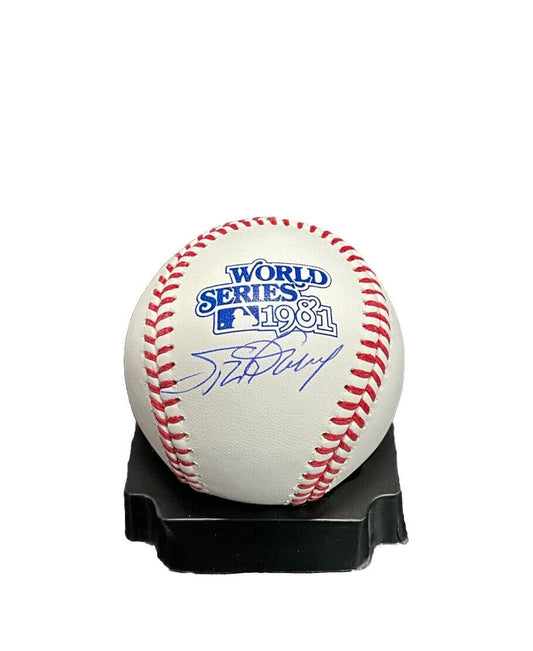 STEVE GARVEY LOS ANGELES DODGERS SIGNED 1981 WORLD SERIES BASEBALL PSA WITNESS