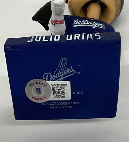 JULIO URIAS SIGNED DODGERS CITY CONNECT 2022 SGA BOBBLEHEAD BECKETT WX95680