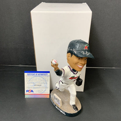 BRUSDAR GRATEROL DODGERS SIGNED MIRACLE MUSSELS BOBBLEHEAD "BAZOOKA" PSA 1C13512