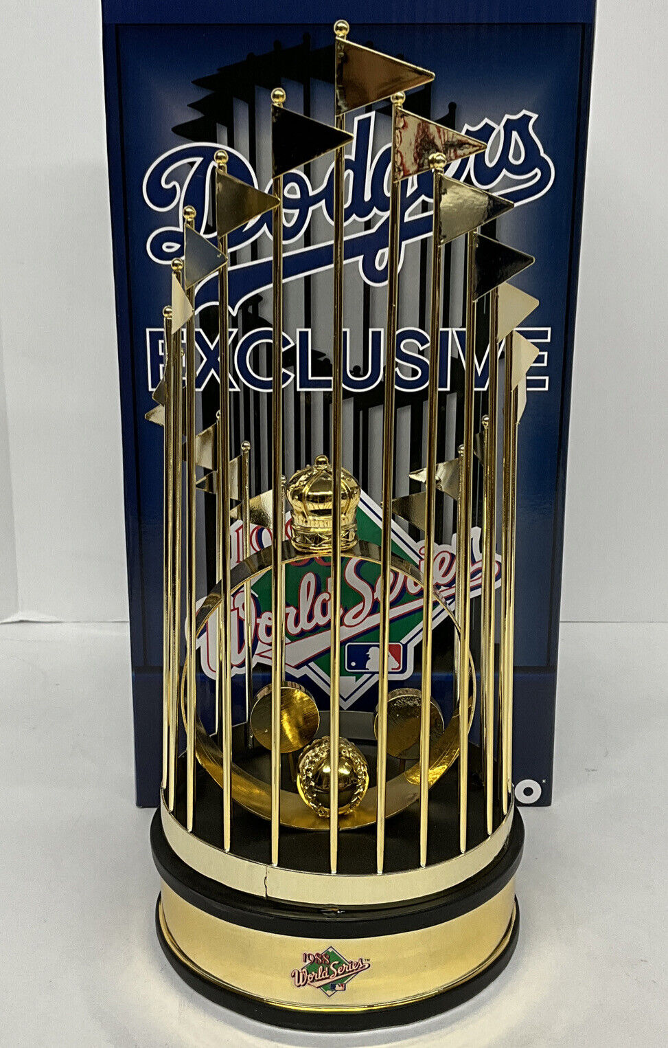 OREL HERSHISER 88 WS MVP SIGNED DODGERS 12" 1988 WORLD SERIES TROPHY PSA 9A20766