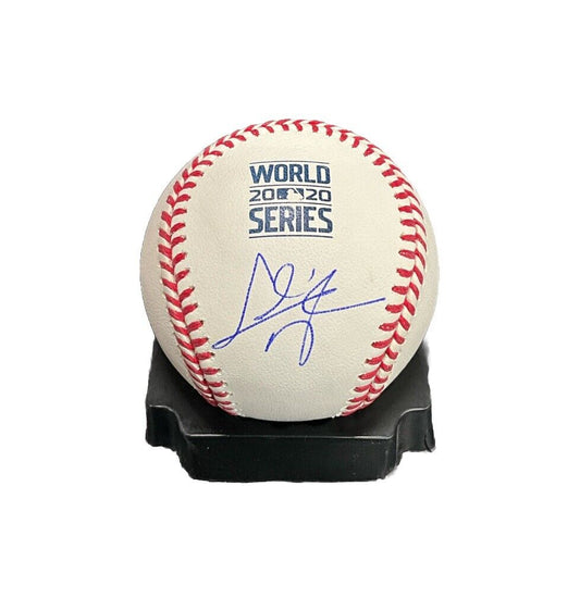 CHRIS TAYLOR DODGERS 2020 WS CHAMPION SIGNED 2020 WORLD SERIES BASEBALL PSA