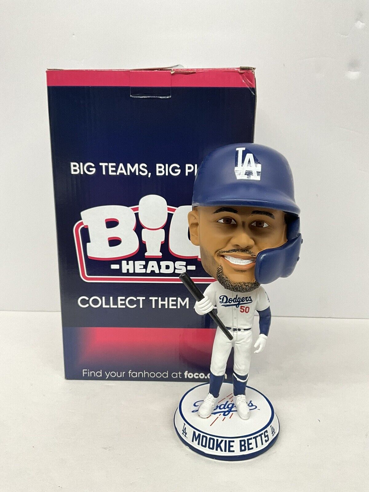 MOOKIE BETTS SIGNED DODGERS FOCO BIGHEAD BOBBLEHEAD 82/144 FANATICS HG99301740