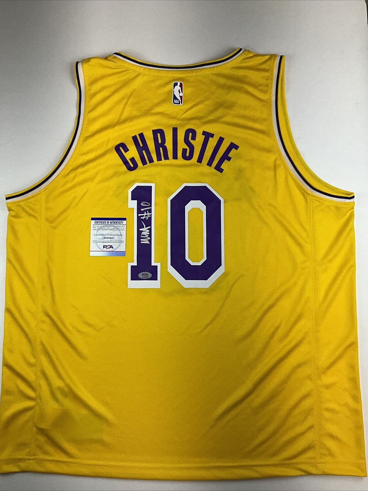 MAX CHRISTIE SIGNED LOS ANGELES LAKERS FANATICS NBA JERSEY PSA ITP 2C87955