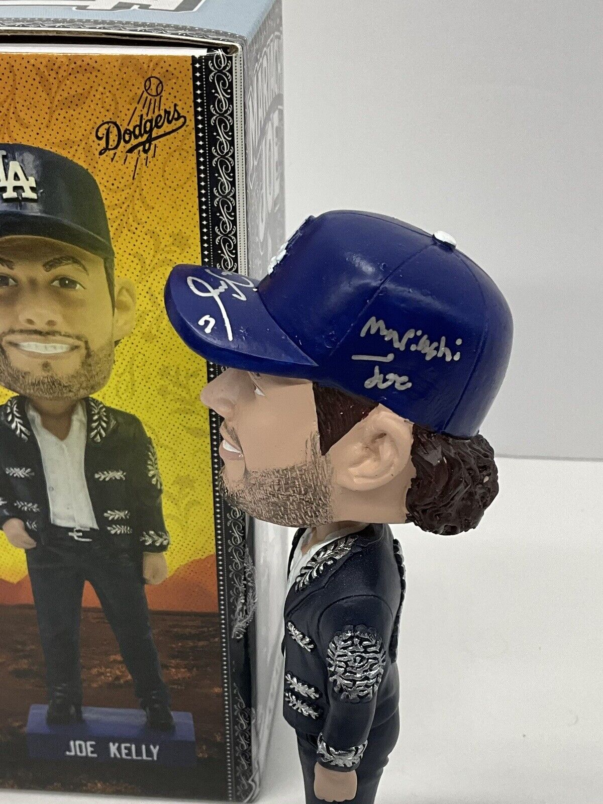 JOE KELLY SIGNED DODGERS 2023 SGA BOBBLEHEAD "MARIACHI JOE" INSCRIP PSA 2C74710