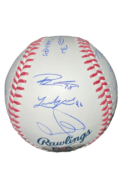 DODGERS SIGNED 2024 WORLD SERIES BALL 17 AUTOS FREEMAN TEO MUNCY BUEHLER PSA 057