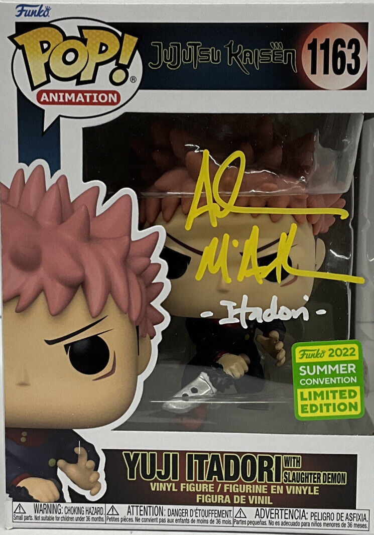 ADAM MCARTHUR SIGNED YUJI ITADORI JUJUTSU KAISEN FUNKO POP 1163 PSA 2C55956