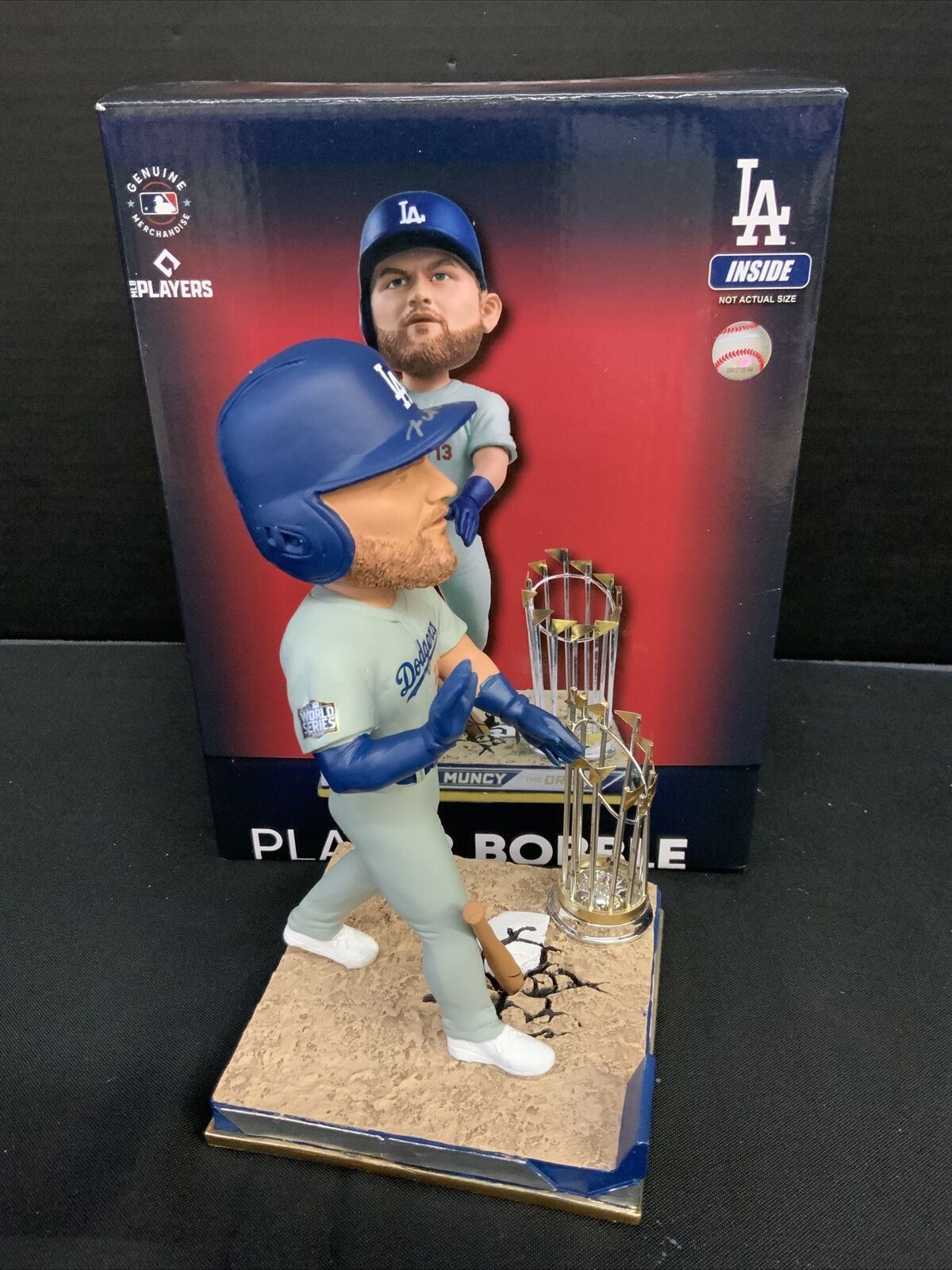 MAX MUNCY DODGERS SIGNED CHAMPIONSHIP BOBBLEHEAD "2020 WS CHAMPS" PSA 1C01940