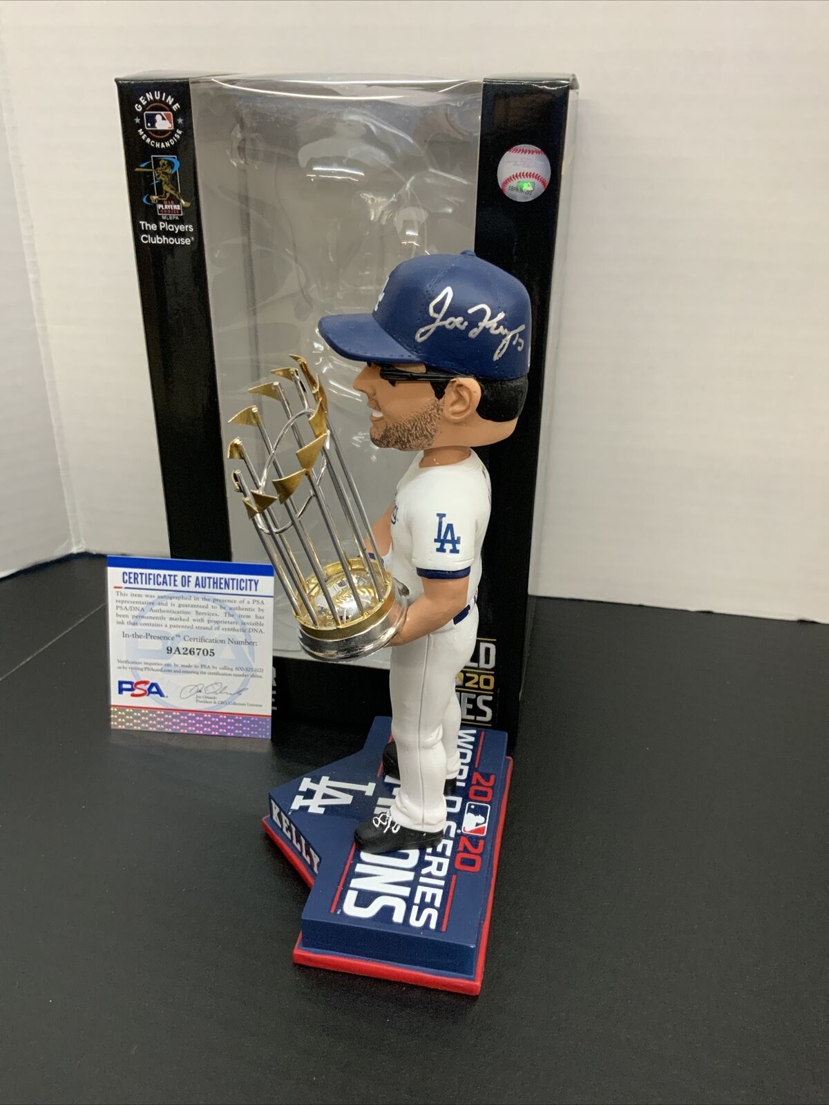 2020 WS CHAMPION JOE KELLY DODGERS SIGNED FOCO CHAMPIONSHIP BOBBLEHEAD  PSA