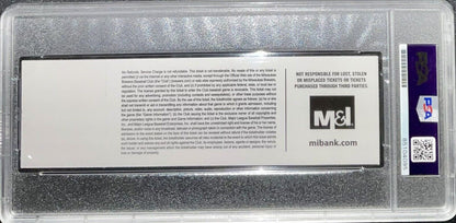 JD MARTINEZ SIGNED MLB DEBUT FULL TICKET "MLB DEBUT 7-30-11" INSC PSA 85104095