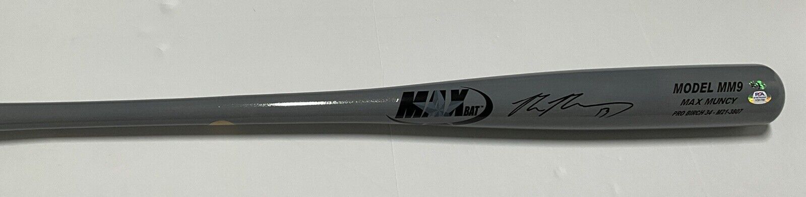 MAX MUNCY DODGERS WS CHAMPION SIGNED MAXBAT MM9 GAME MODEL BAT PSA 1C01758