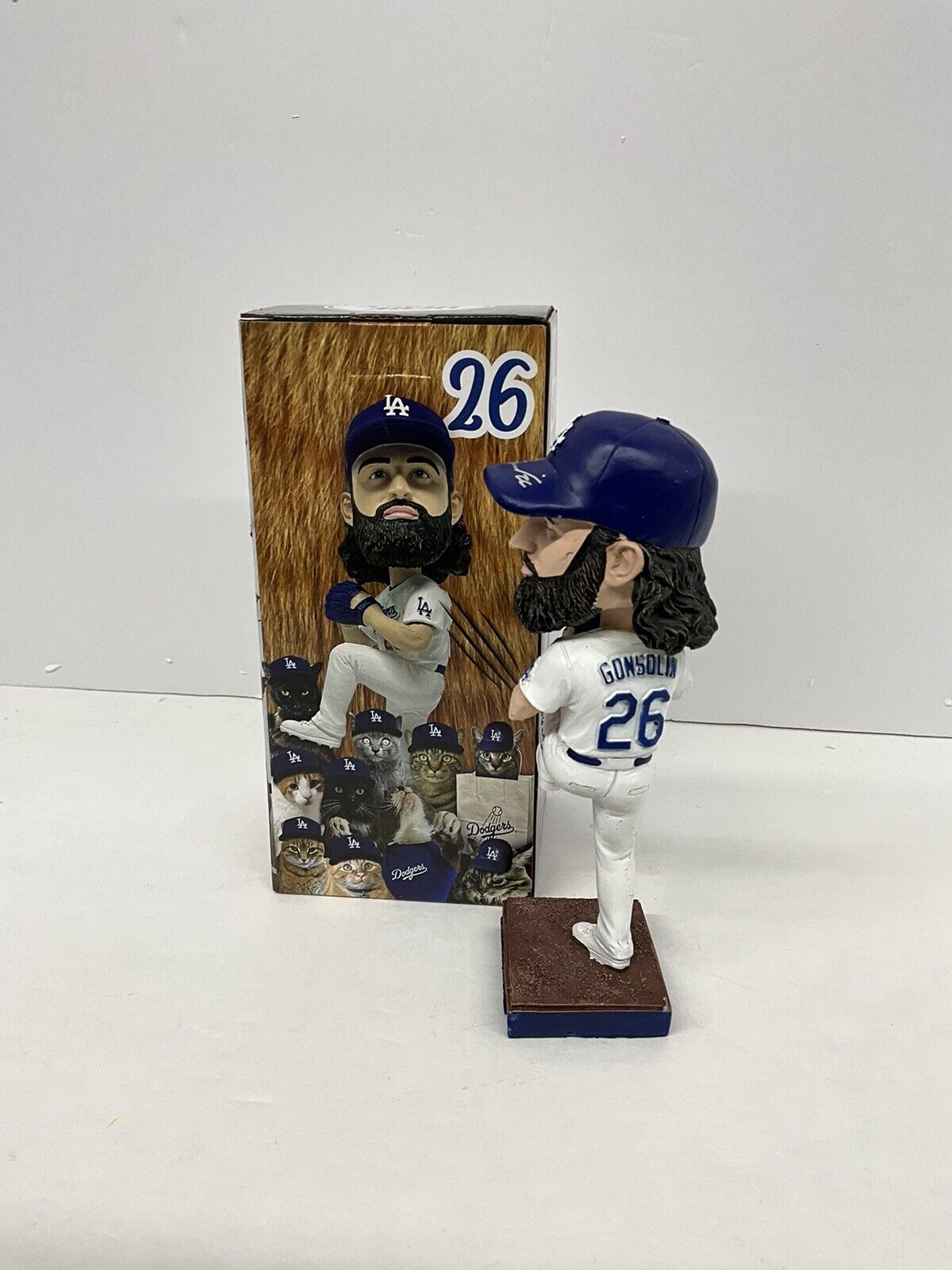 TONY GONSOLIN SIGNED DODGERS SGA BOBBLEHEAD "2020 WS CHAMPS" INSCRIP PSA 2C60240