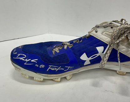 DJ PETERS DODGERS TIGERS FULL NAME SIGNED GAME USED CLEATS PSA RG29205/04