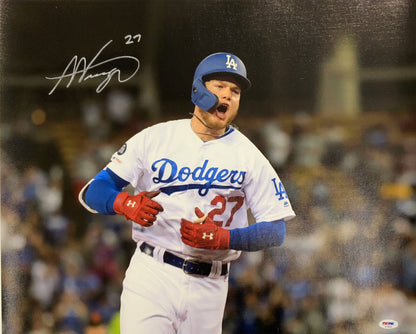 DODGERS MEXICO PHENOM ALEX VERDUGO SIGNED 18X22 UNFRAMED CANVAS PSA AF70619